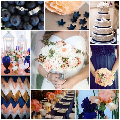 Navy And Peach Inspiration Peach Wedding Wedding Color Schemes