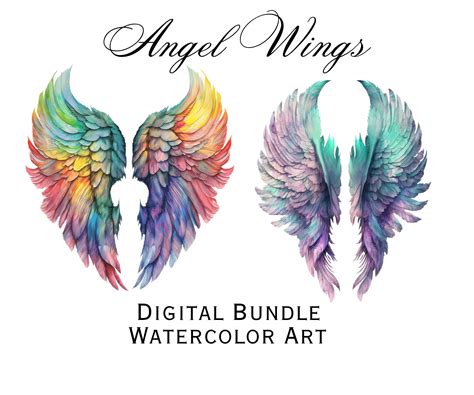 Angel Wings Clip Art Angel Wings Bundle Angel Wings Png Halo Clipart