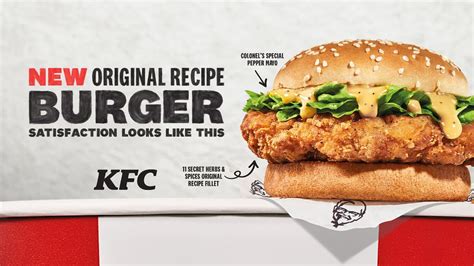 KFC Original Recipe Burger YouTube