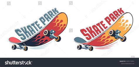 Skateboard Vintage Cartoon Logo Skate Park Stock Vector (Royalty Free ...