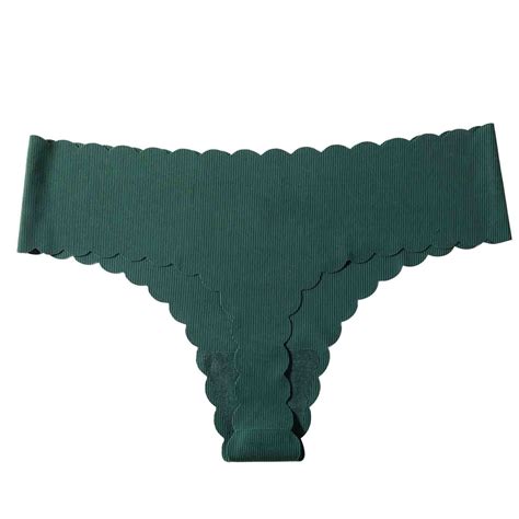 St Patrick S Day Tawop Womens Thong Underwear Army Green Thong Bikini Casual Solid Color Briefs