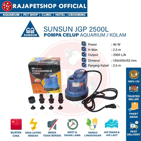 Jual POMPA AIR SUNSUN JGP 2500 L SUBMERSIBLE WATER PUMP KOLAM