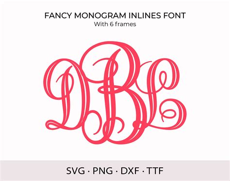 Monogram Font Svg Ttf Fancy Font For Cricut Monogram Svg Files For