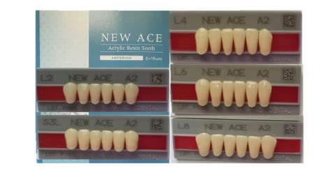 Acrylic Resin Teeth Lower Central S L L L L L Shade A New Ace