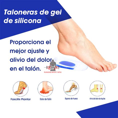 Plantillas Taloneras en Silicona Adhesivas Espolón Calcáneo Running