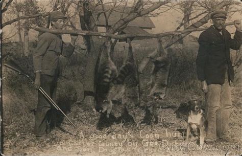 A Good Days Coon Hunt Custer County By Geo Dueker And Son Douglas