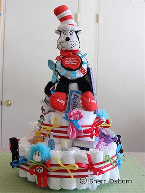 9 Easy Steps To Create A Dr Seuss Diaper Cake Baby Shower Diaper