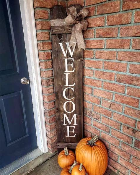 Welcome Sign Front Door Decor Farmhouse Fall Decor Fall Decor Diy