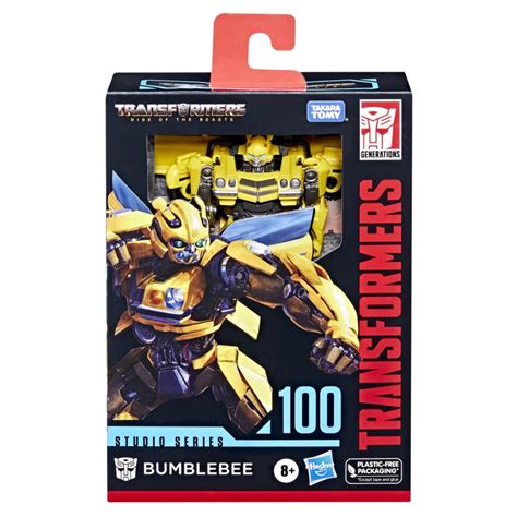 Transformers Toys Studio Series Deluxe Class 100 Bumblebee Toy, 4.5-Inch, Action Figure, 8Yrs+