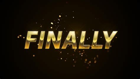Premium Photo | A gold text that says finally 