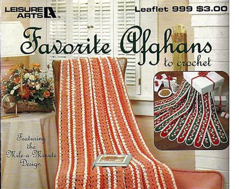 More Afghans To Knit And Crochet Pattern Book Leisure Arts Leaflet 34 Etsy