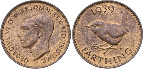 Großbritannien Farthing 1939 George VI 1936 1952 CH UNC MA Shops