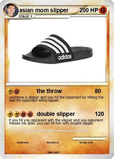 Pokémon Asian Mom Slipper The Throw My Pokemon Card