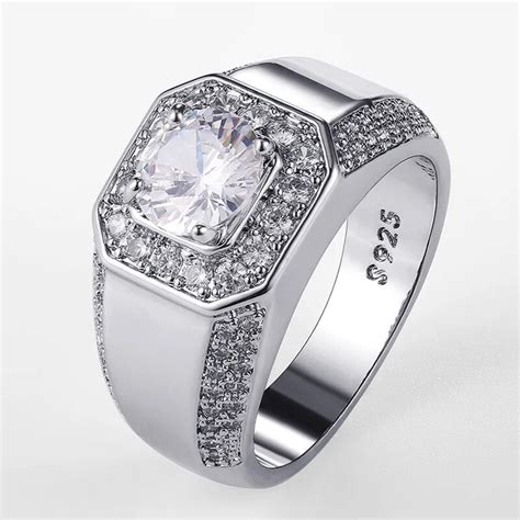 Anillo De Plata De Ley 925 De Lujo Para Hombres Anillo De Boda De