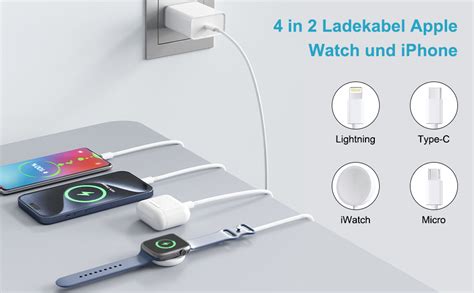 4 In 2 Ladekabel Apple Watch Und IPhone Apple Watch Ladekabel USB C