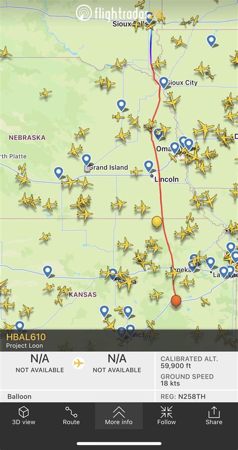 Project Loon Balloons out of Sioux City : r/ADSB