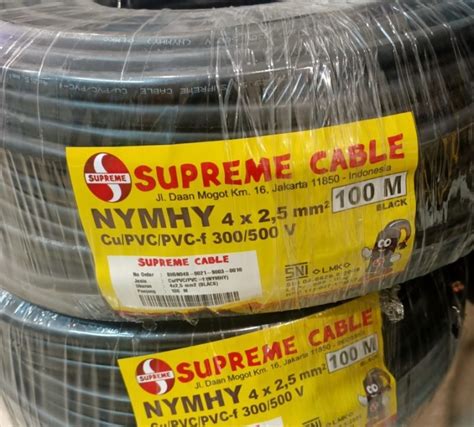 Jual Kabel NYYHY 4x2 5mm 4x2 5mm SUPREME 100 Meter Roll Hitam