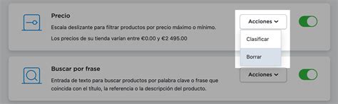 Filtros De Productos Centro De Ayuda