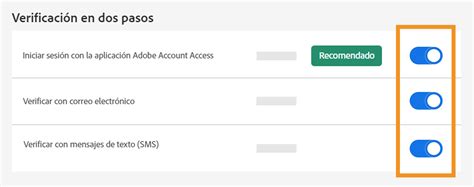 Proteger la cuenta de Adobe mediante el uso de 2FA o la verificación en