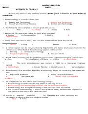 Exploring Biotechnology: Quiz, Classification & Impact | Course Hero 