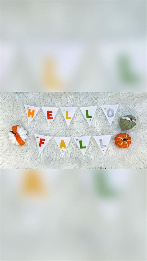 “Hello Fall” banner | Fall banner, Fall crafts, Diy garland