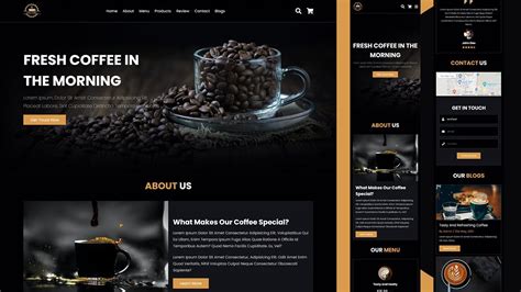 Responsive Coffee Shop Website With Html Scss And Javascript Youtube