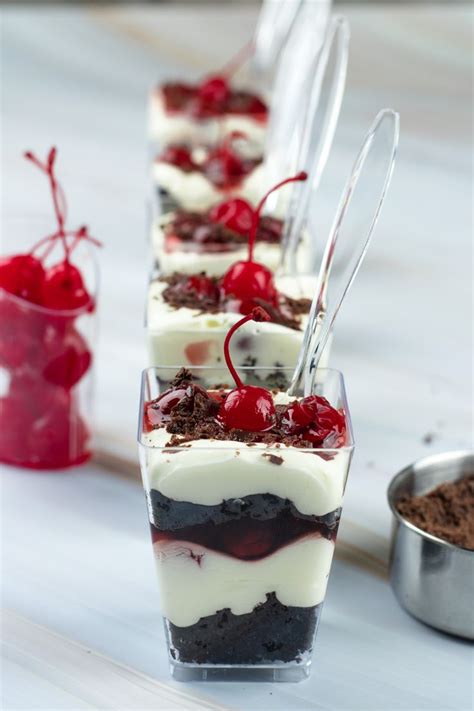 DLux Mini Dessert Cups Black Forest Cake Recipe Mini Dessert Cups