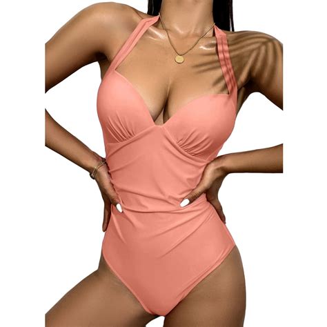 Pbnbp Swimsuit Coverups For Women 2023 Womens Solid Color Sexy One