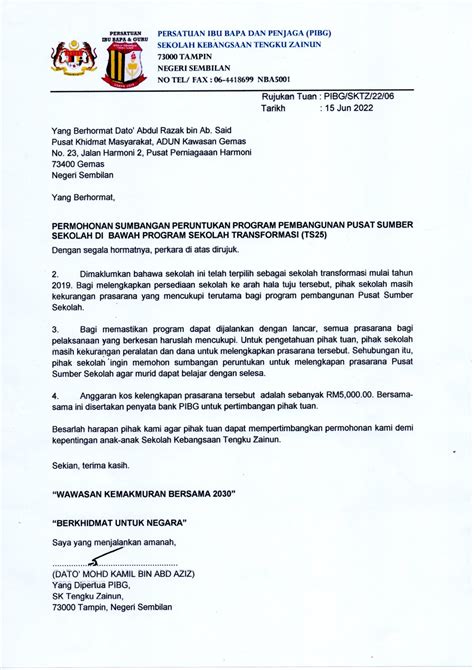 Kertas Kerja Mohon Peruntukan Pembangunan Kertas Kerja Sk Tengku