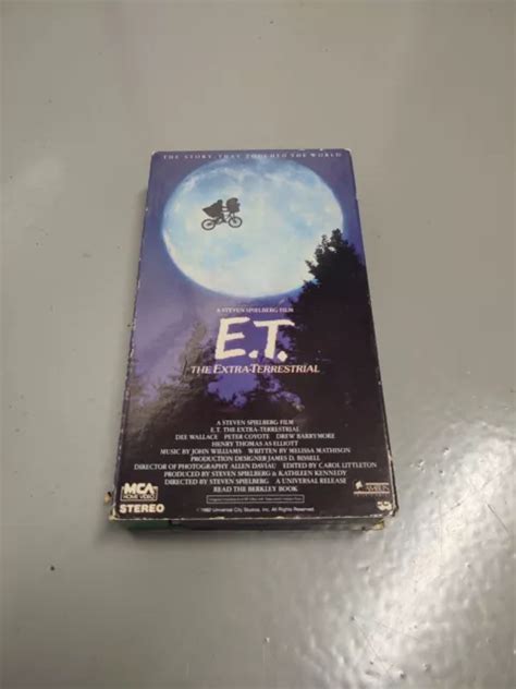 E T ET THE Extra Terrestrial VHS 1982 Rare Bande Verte Et Noire