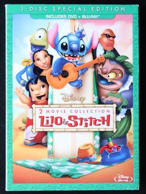 Lilo And Stitch Movie Collection Blu Ray Dvd Disc Set New