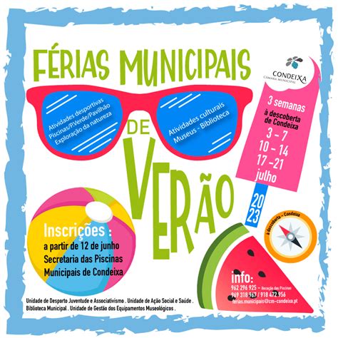 Abertas inscrições para Férias de Verão Câmara Municipal de Condeixa