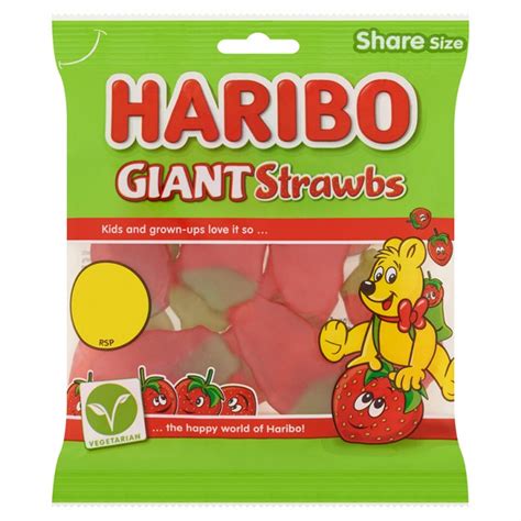 Haribo Giant Strawbs 140g - Wicked Sweets & Lollies