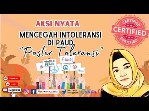 Aksi Nyata Mencegah Intoleransi PAUD Poster Toleransi Aksinyatapmm