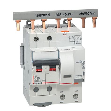 Дифф. автомат (АВДТ) 2-пол. (2P) 10A C 30мА тип АС 6кА DX3 Legrand ...
