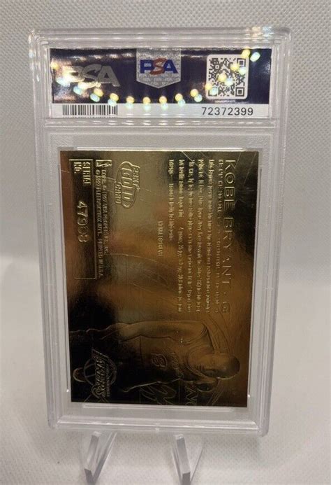 1996 97 SKYBOX EX 2000 23KT GOLD KOBE BRYANT Rookie Purple Signature