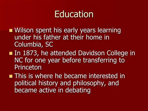 Ppt The Career Of Woodrow Wilson Powerpoint Presentation Free