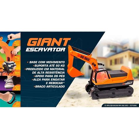 Escavadeira Infantil Gigante Giant Escavator Roma Jensen Loja Zuza