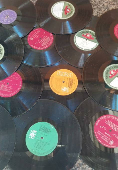 Lote 20 Lp discos de Vinil Médio p Artesanato decoração Elo7