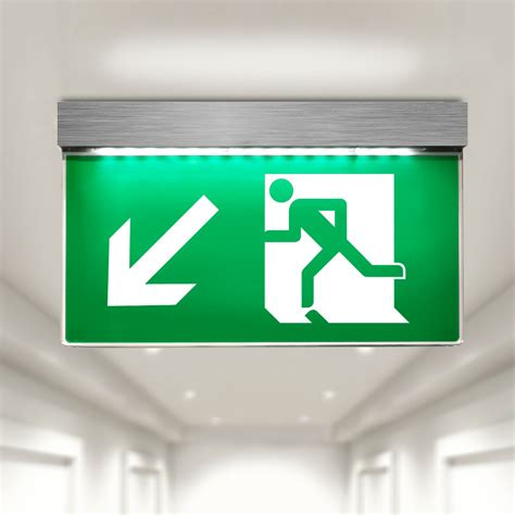 LED Illuminated Fire Exit Sign BS ISO 7010 Signbox