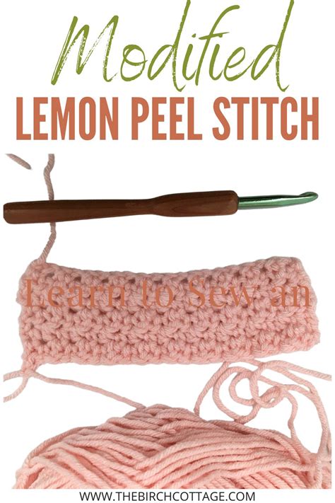 Learn To Crochet The Modified Lemon Peel Stitch The Birch Cottage