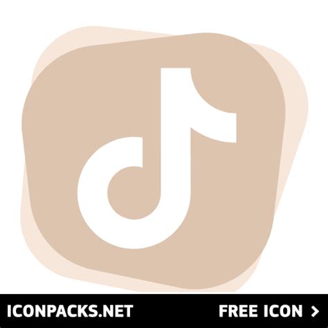 Free Tiktok Aesthetic Beige SVG, PNG Icon, Symbol. Download Image.