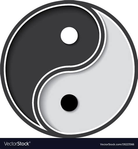 Yin Yang Logo Symbol Icon Royalty Free Vector Image