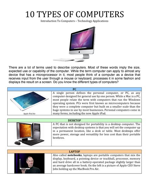 10 Types Of Computers 10ठ⃚typesठ⃚ofठ⃚computersठ⃚ Studocu