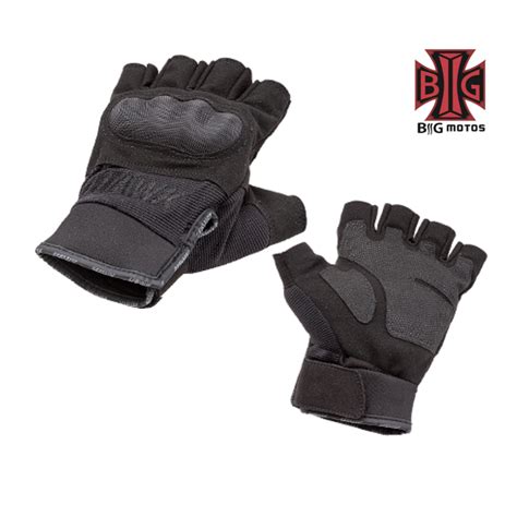 Guantes De Moto De Verano Hawk Short Finger Army Black