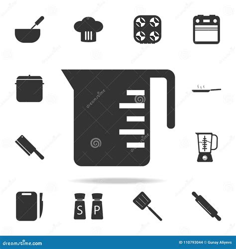 Measuring Cup Icon Set Of Chef And Kitchen Element Icons Premium