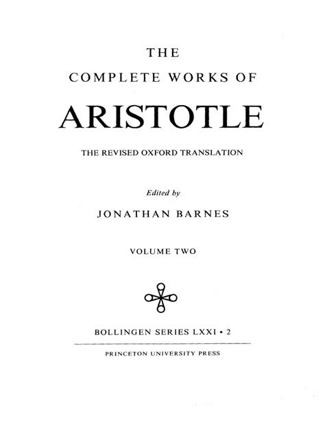 Complete Works of Aristotle | PDF