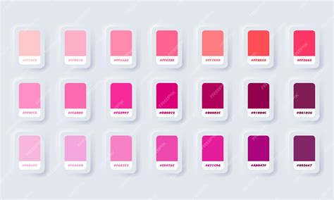 Premium Vector Pink Pastel Colour Palette Catalog Samples Pink In