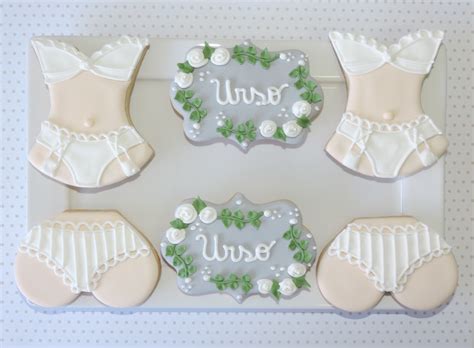 Biscoitos Decorados Chá de Lingerie Verde e Branco Elo