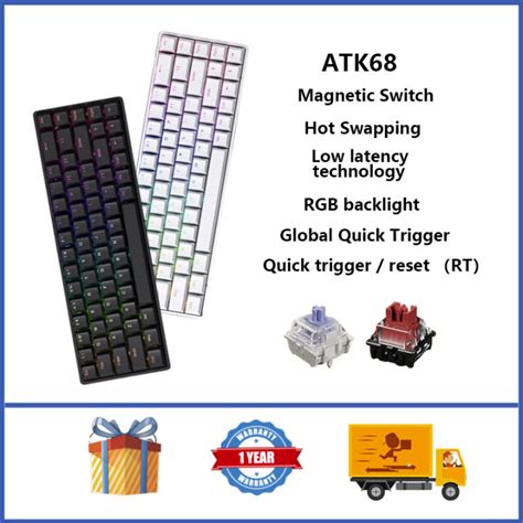 Atk Magnetic Switch Mechanical Keyboard Hot Swappable Rgb Smart Speed X Quick Trigger
